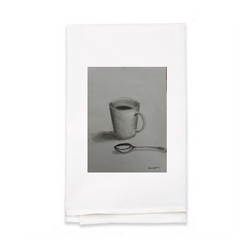 Personalized White Flour Sack Tea Towel