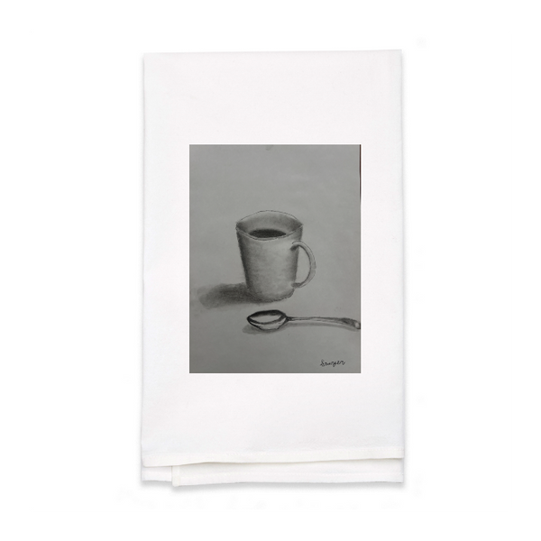 Personalized White Flour Sack Tea Towel