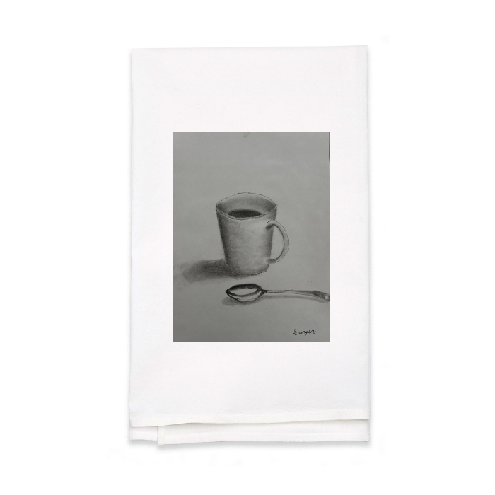 Personalized White Flour Sack Tea Towel