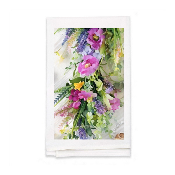 Personalized White Flour Sack Tea Towel