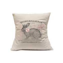 Custom Printed Natural Canvas Pillowcase with Zipper 18"x18"