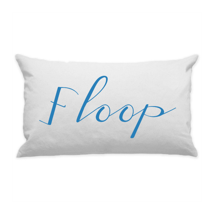 10"x18" White Cotton Canvas Decorative Pillow Case