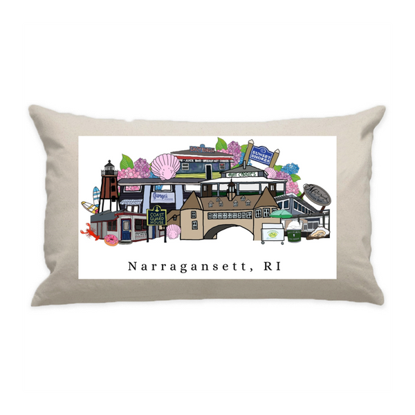 10"x18" Natural Cotton Canvas Decorative Pillow Case