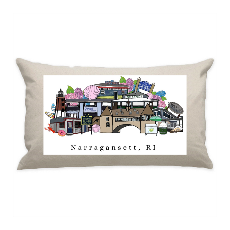 10"x18" Natural Cotton Canvas Decorative Pillow Case