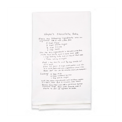 Personalized White Flour Sack Tea Towel