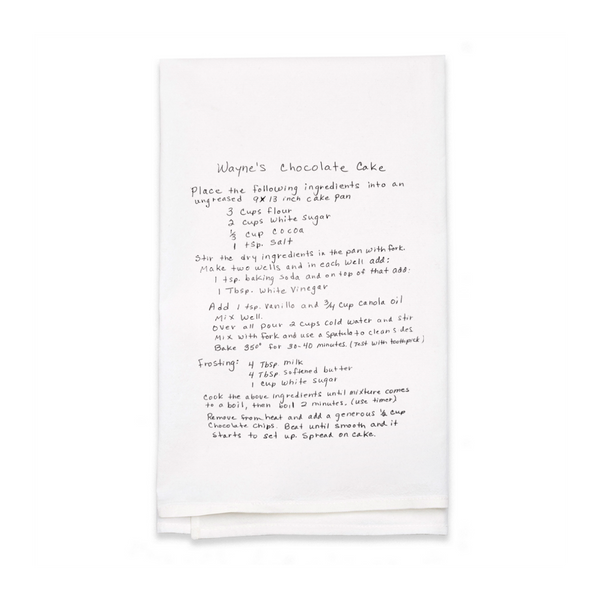 Personalized White Flour Sack Tea Towel