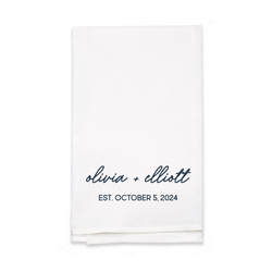 Personalized White Flour Sack Tea Towel