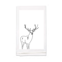 Personalized White Flour Sack Tea Towel