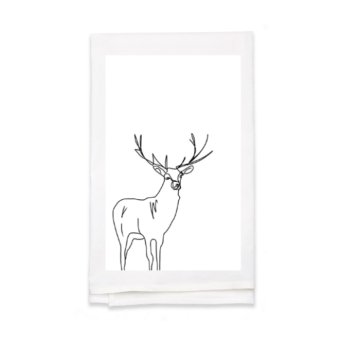 Personalized White Flour Sack Tea Towel
