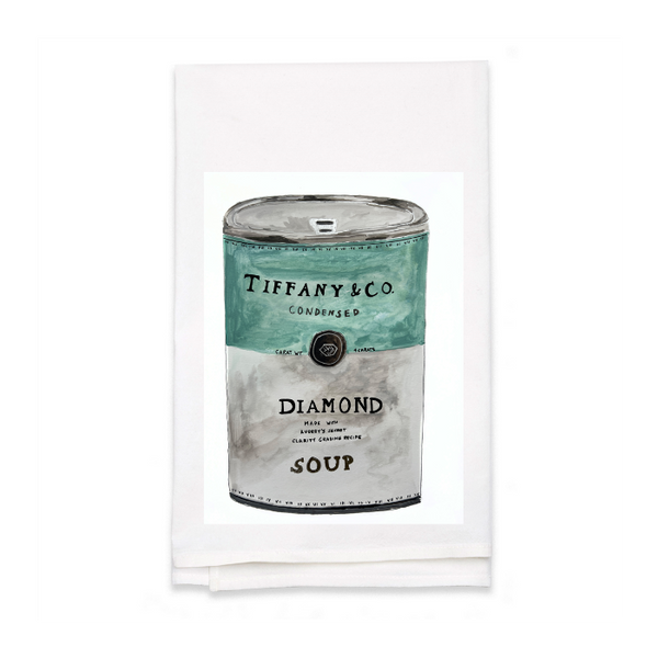 Personalized White Flour Sack Tea Towel