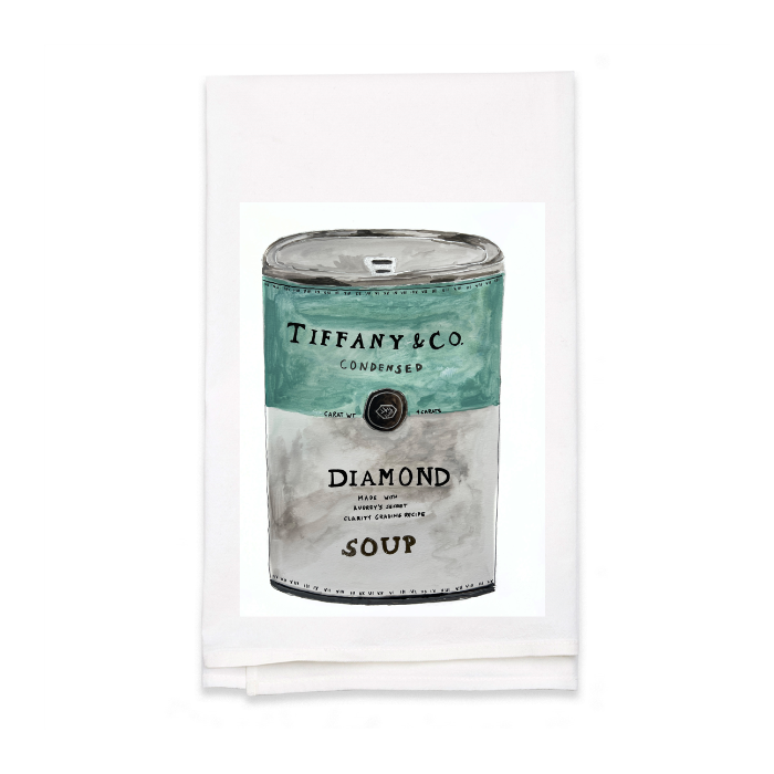 Personalized White Flour Sack Tea Towel