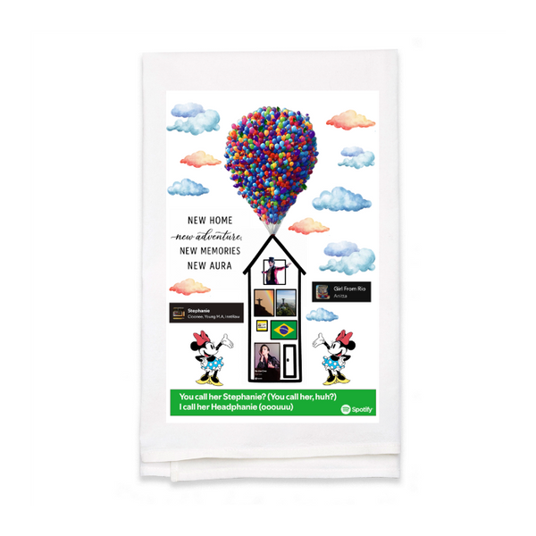 Personalized White Flour Sack Tea Towel