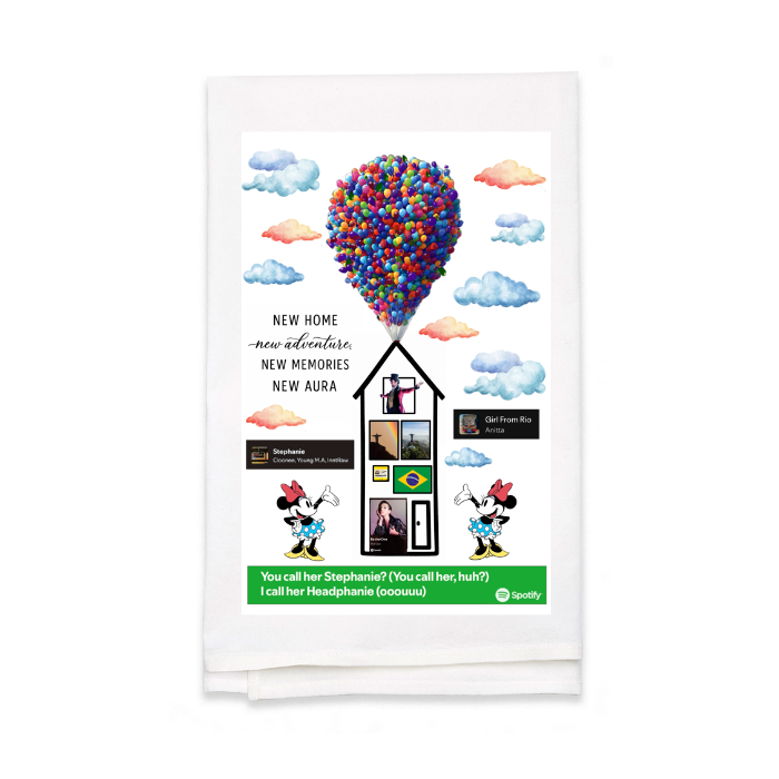 Personalized White Flour Sack Tea Towel