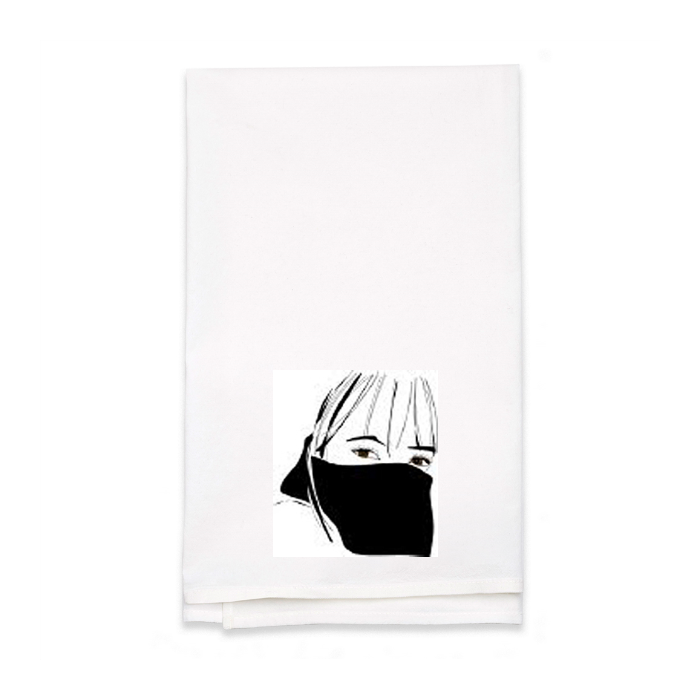 Personalized White Flour Sack Tea Towel