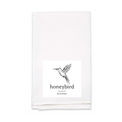Personalized White Flour Sack Tea Towel