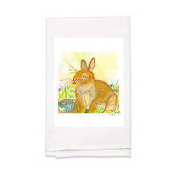 Personalized White Flour Sack Tea Towel