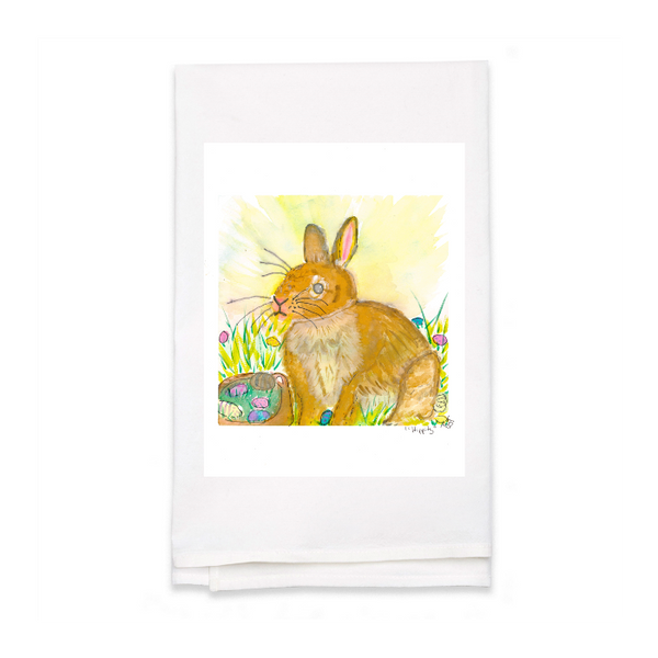 Personalized White Flour Sack Tea Towel