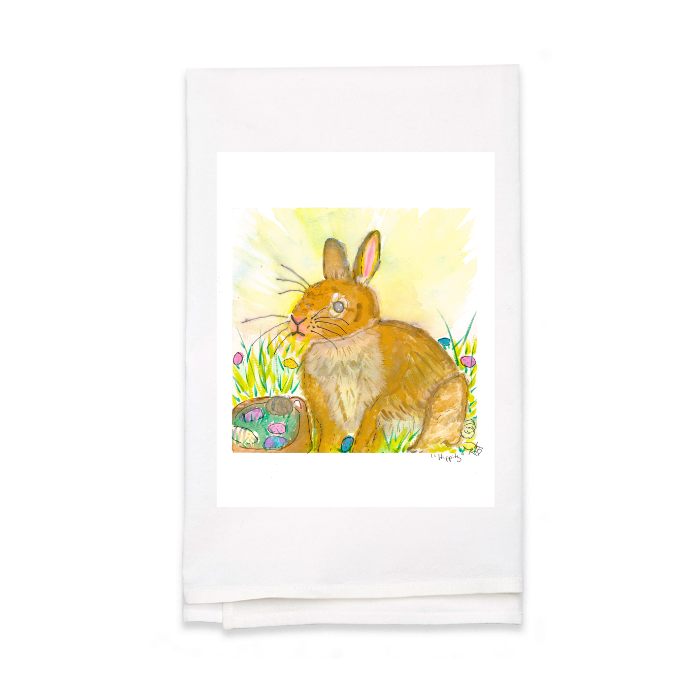 Personalized White Flour Sack Tea Towel