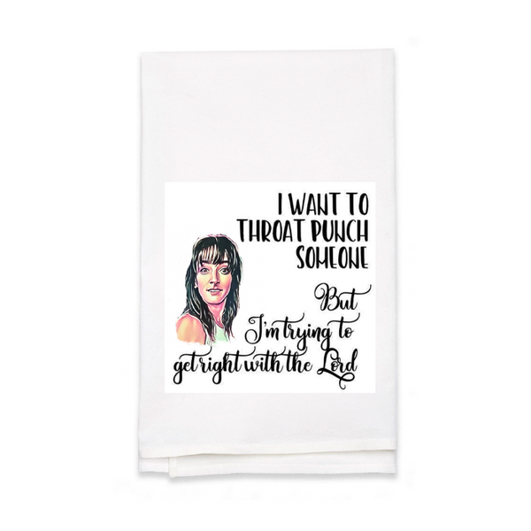 Personalized White Flour Sack Tea Towel