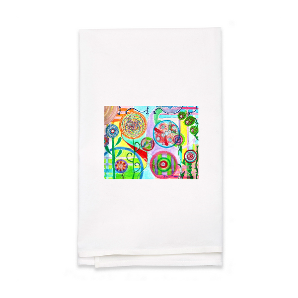 Personalized White Flour Sack Tea Towel