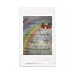 Personalized White Flour Sack Tea Towel