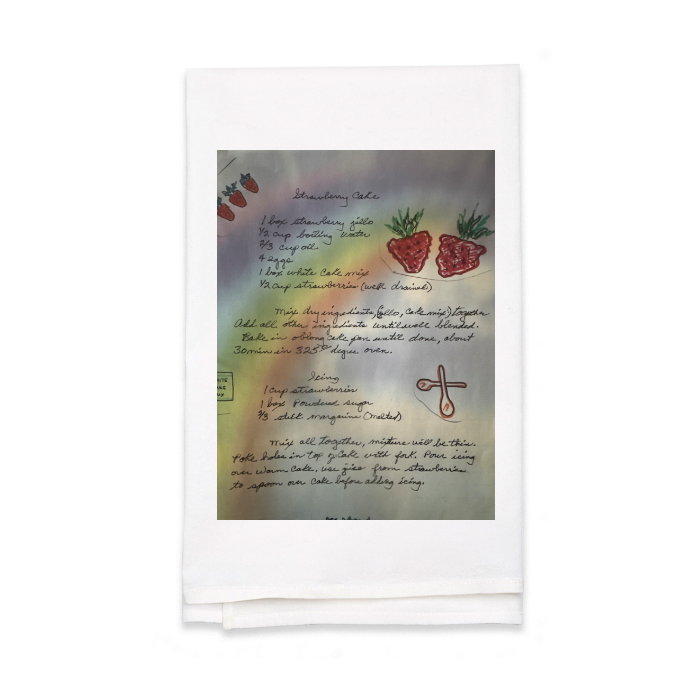 Personalized White Flour Sack Tea Towel