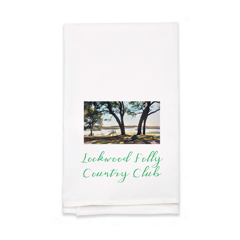 Personalized White Flour Sack Tea Towel