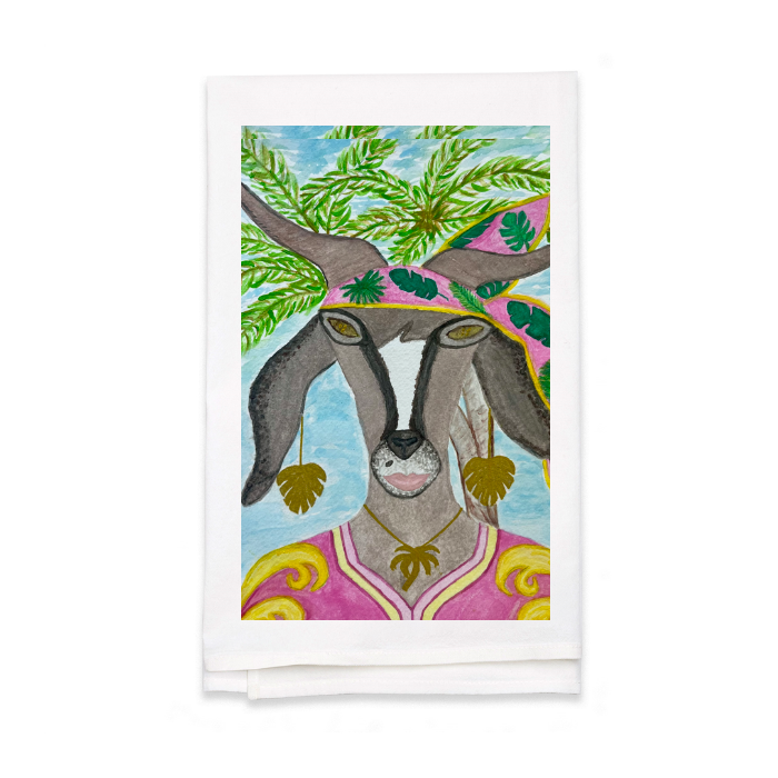 Personalized White Flour Sack Tea Towel
