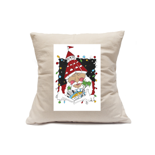 Custom Printed Natural Canvas Pillowcase with Zipper 18"x18"