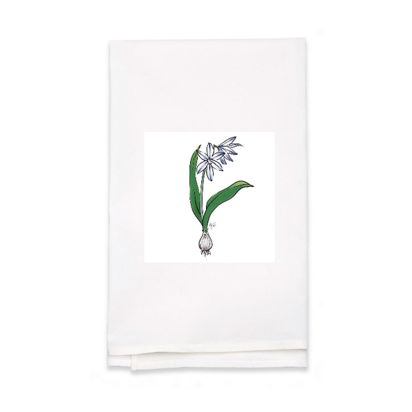 Personalized White Flour Sack Tea Towel