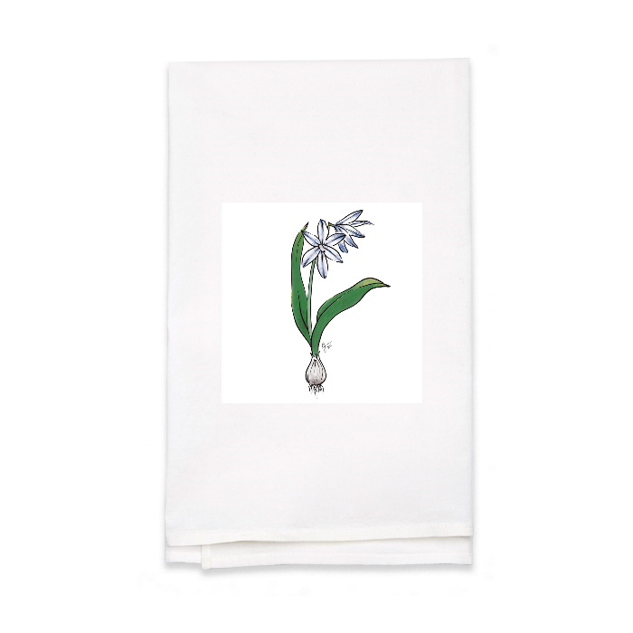 Personalized White Flour Sack Tea Towel