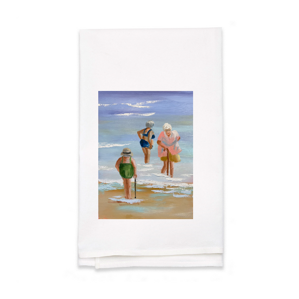Personalized White Flour Sack Tea Towel