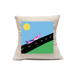 Custom Printed Natural Canvas Pillowcase with Zipper 18"x18"
