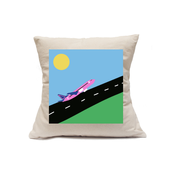 Custom Printed Natural Canvas Pillowcase with Zipper 18"x18"