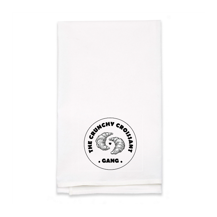 Personalized White Flour Sack Tea Towel