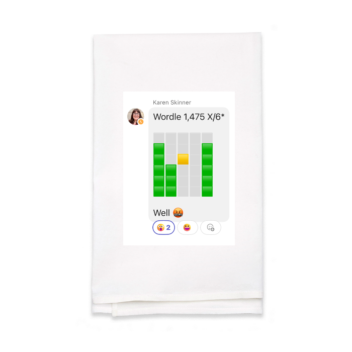 Personalized White Flour Sack Tea Towel