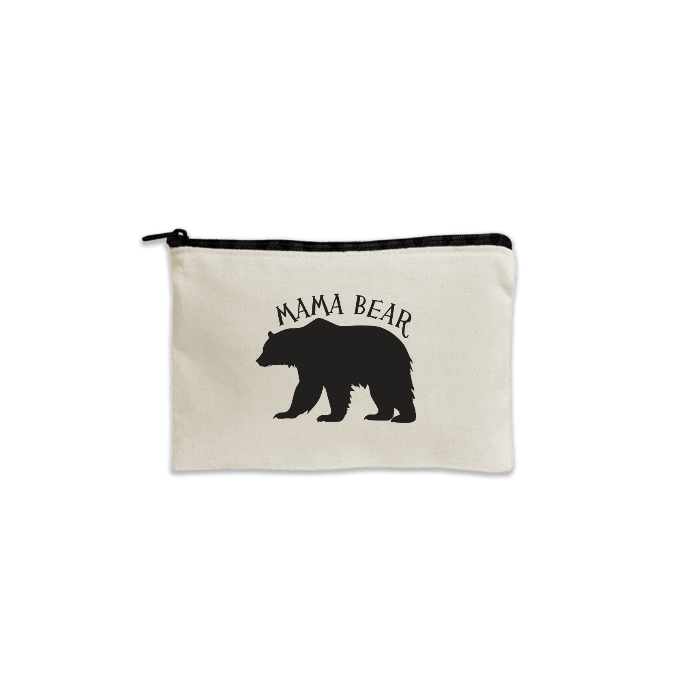 Personalized Supply Pouch with Black Zipper