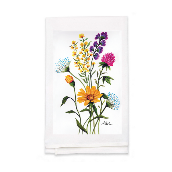 Personalized White Flour Sack Tea Towel