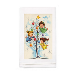 Personalized White Flour Sack Tea Towel