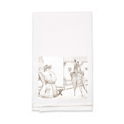 Personalized White Flour Sack Tea Towel