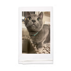 Personalized White Flour Sack Tea Towel