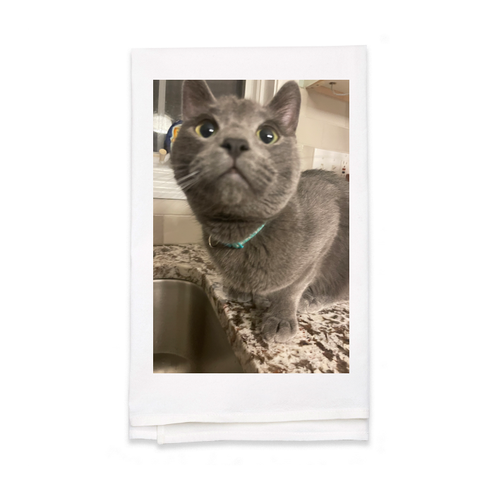 Personalized White Flour Sack Tea Towel