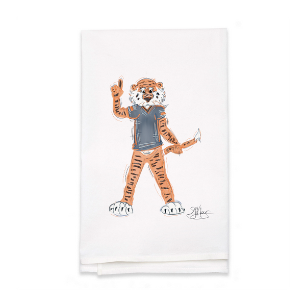 Personalized White Flour Sack Tea Towel