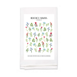 Personalized White Flour Sack Tea Towel