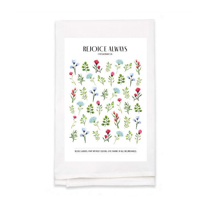 Personalized White Flour Sack Tea Towel
