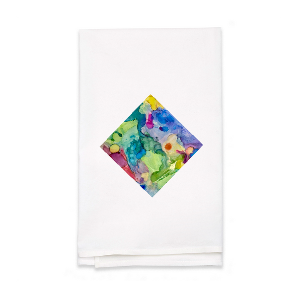Personalized White Flour Sack Tea Towel