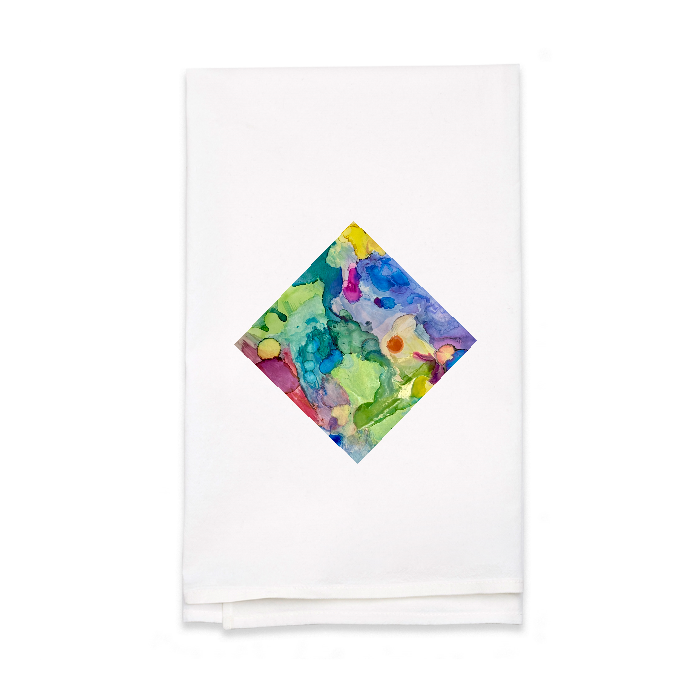 Personalized White Flour Sack Tea Towel