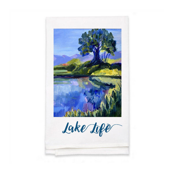 Personalized White Flour Sack Tea Towel