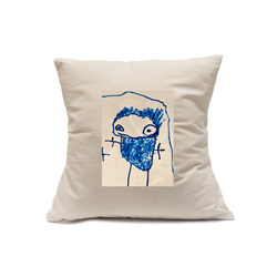 Custom Printed Natural Canvas Pillowcase with Zipper 18"x18"