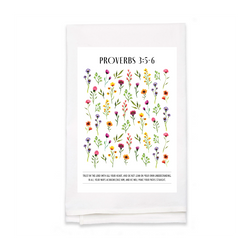 Personalized White Flour Sack Tea Towel